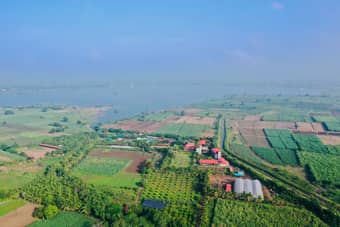 Aerial view of the resort