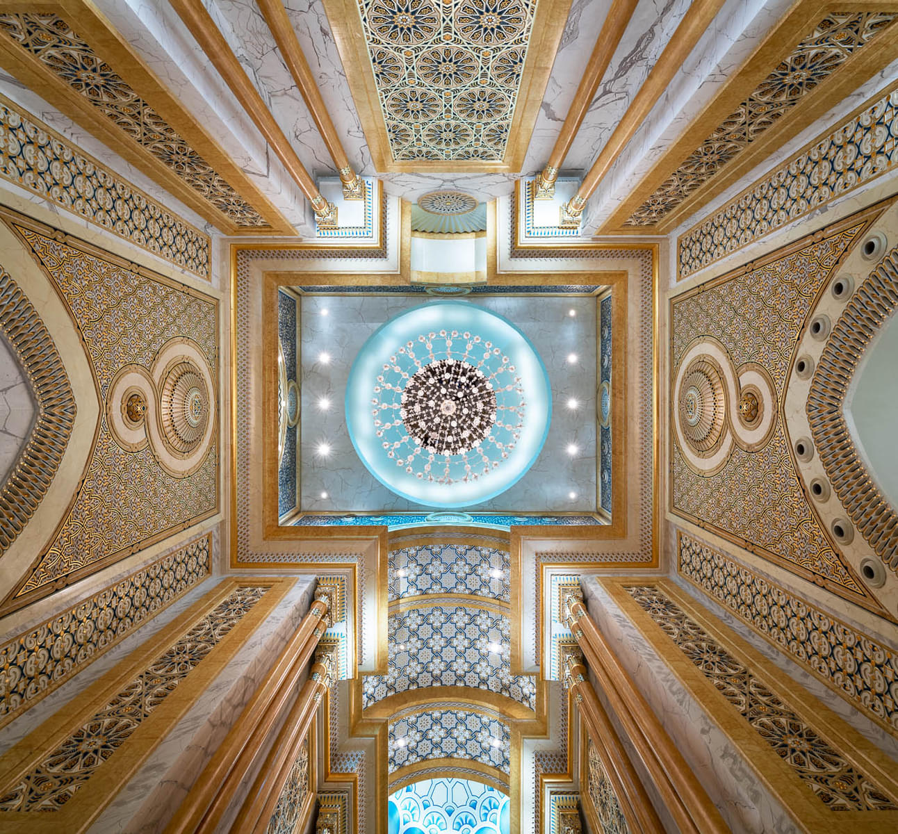 Detailed and magnificent interiors at Qasr Al Watan