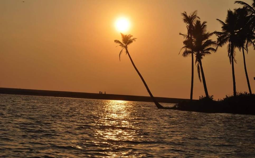 Sunset Boating in Poovar Island Image