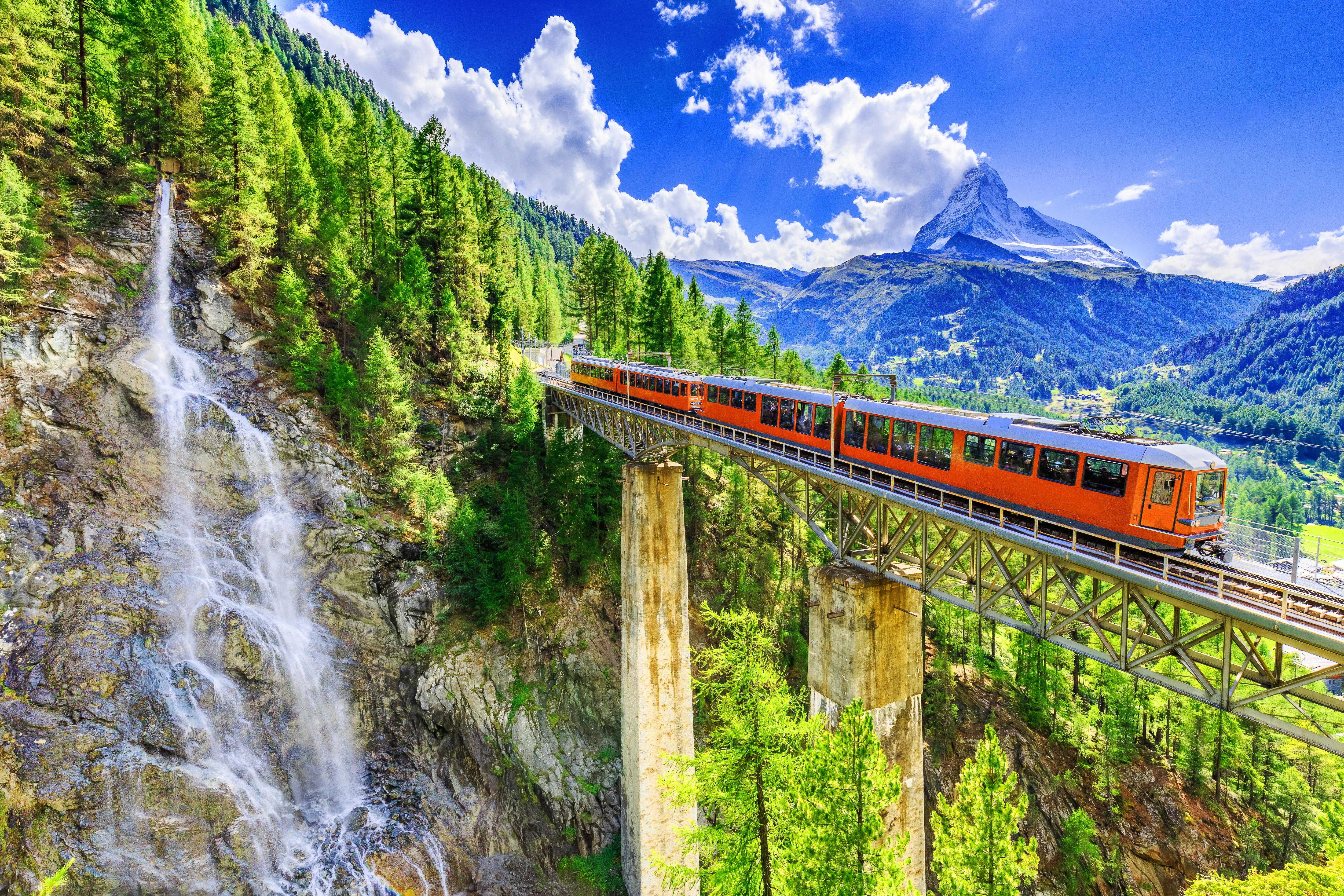 Tourist train to Gornergrat Bahn