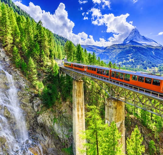 Tourist train to Gornergrat Bahn