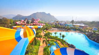 Slide with Mountain Views