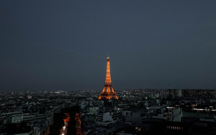 View of Eiffel Tower at Night