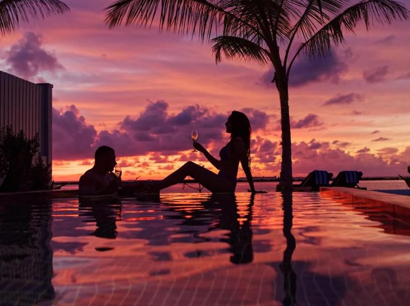 Admire the mesmerizing sunset of Maldives