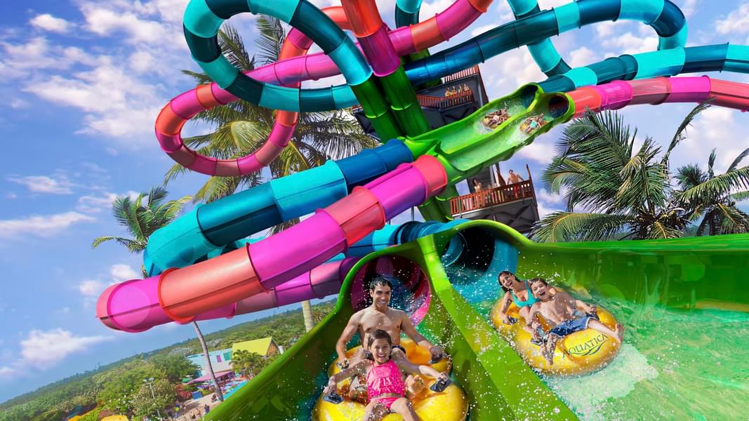 Plunge into a world of endless fun and water adventures at Aquatica Water Park