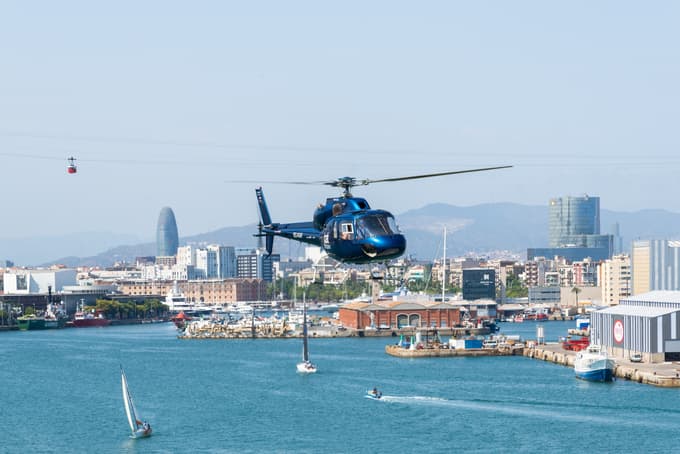 Look at Barcelona from a unique perspective from high above in the sky
