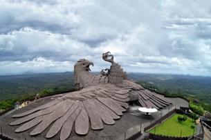 Marvel at the world’s largest bird sculpture atop a hill at Jatayu Earth’s Center
