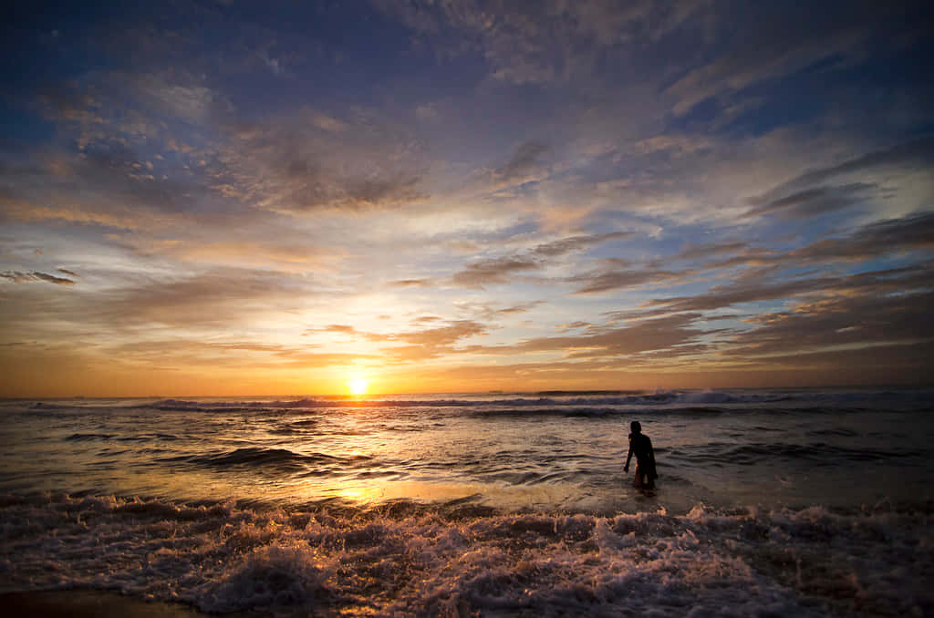 Sunrise Shore Walk at Marina Beach, Chennai