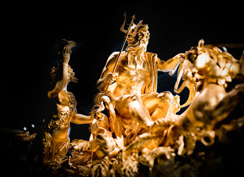 Admire the Golden Figure of Neptune on your visit to the amazing museum