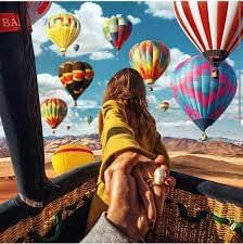romantic hot air balloon ride