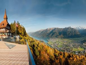 Experience a round-trip funicular ride to Harder Kulm