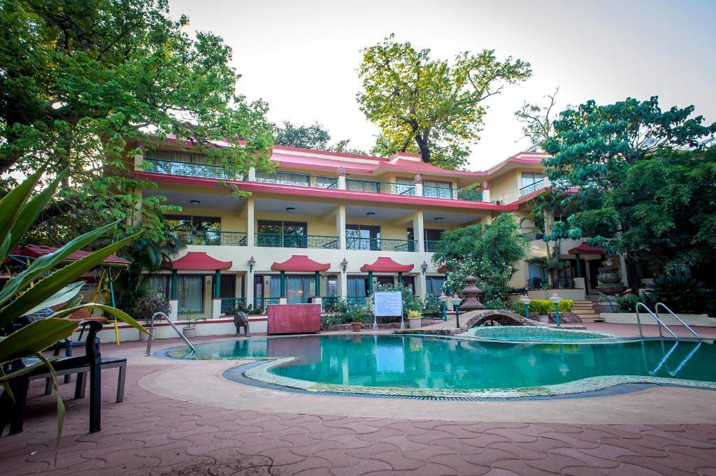 Front view of the resort