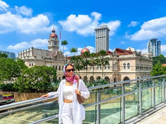 Tourist is sightseeing at The Sultan Abdul Samad building