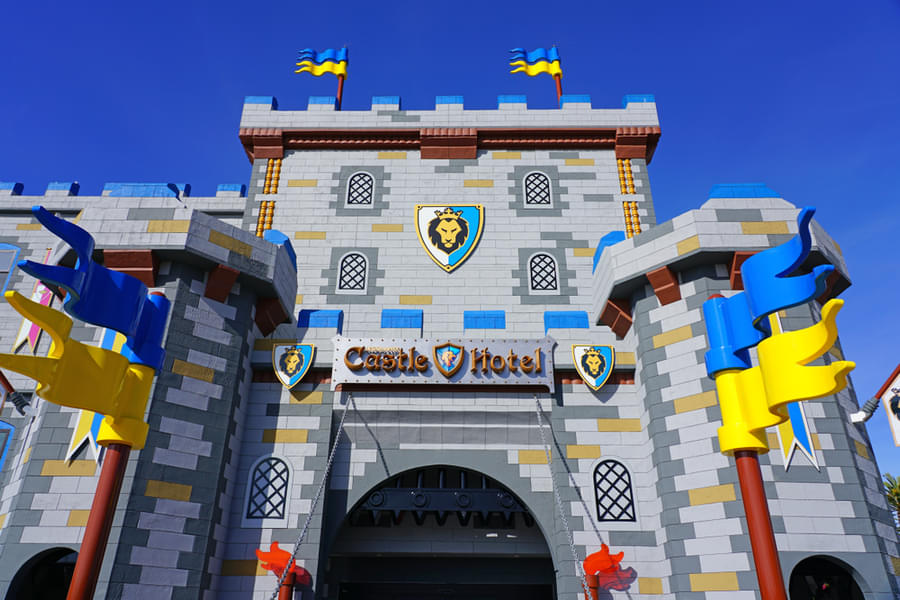 See the magnificent Castle Hotel, build of legos 