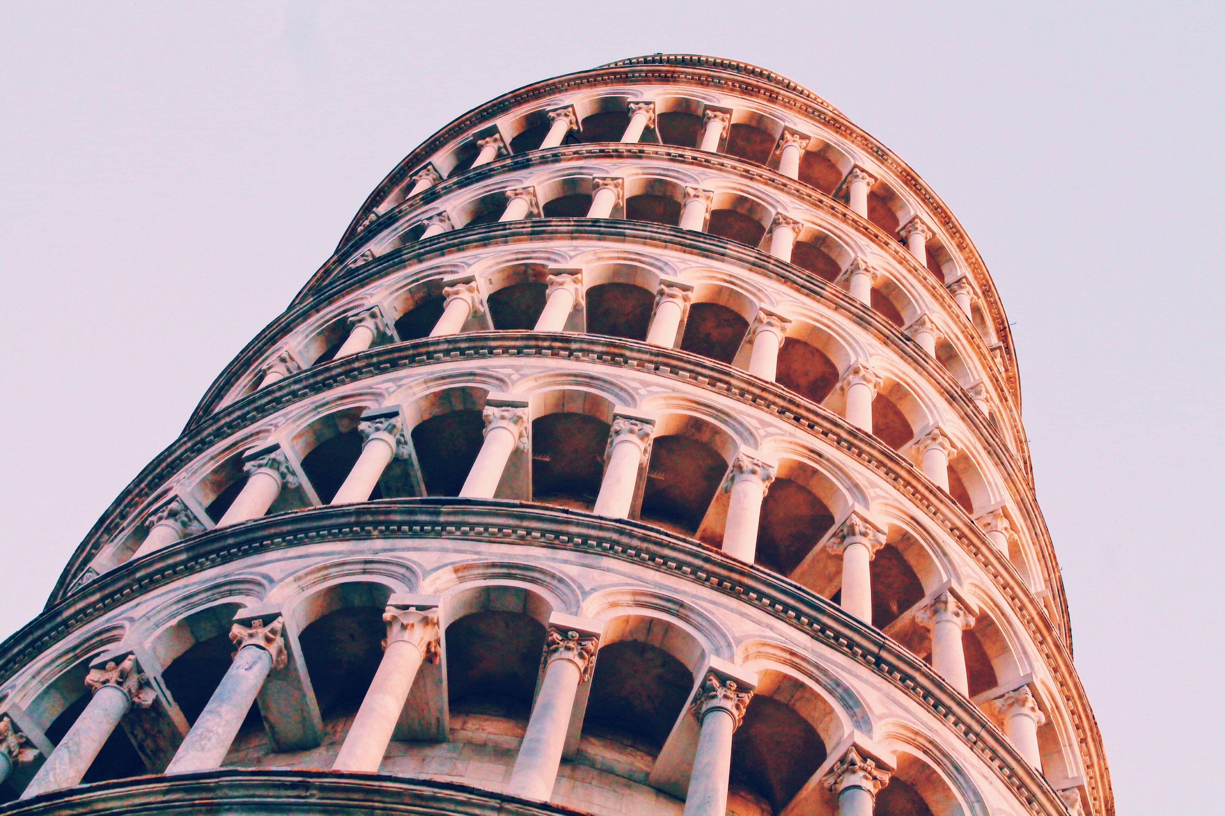 Pisa tower pillar view