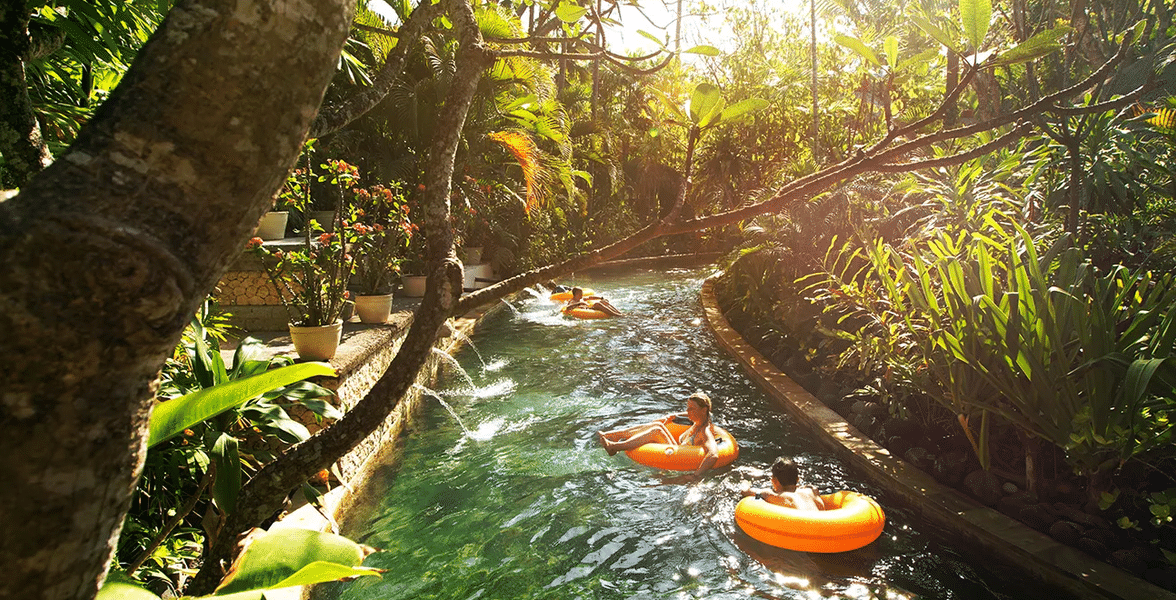 Relax as you float in the Lazy River