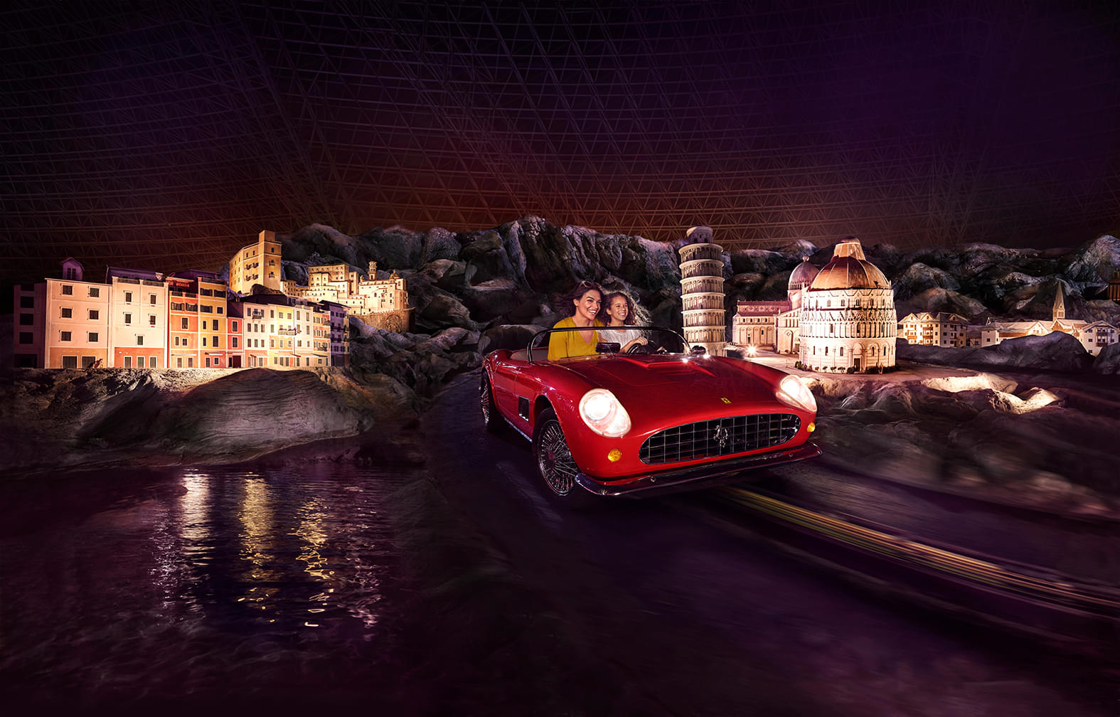 See Italy's iconic landmarks and high-speed adventure at Bell'Italia in Ferrari World