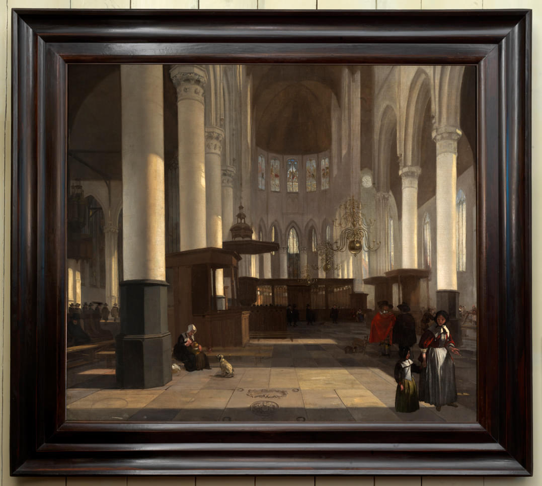 Gaze at the gorgeous painting of the interior made by  Emanuel de Witte