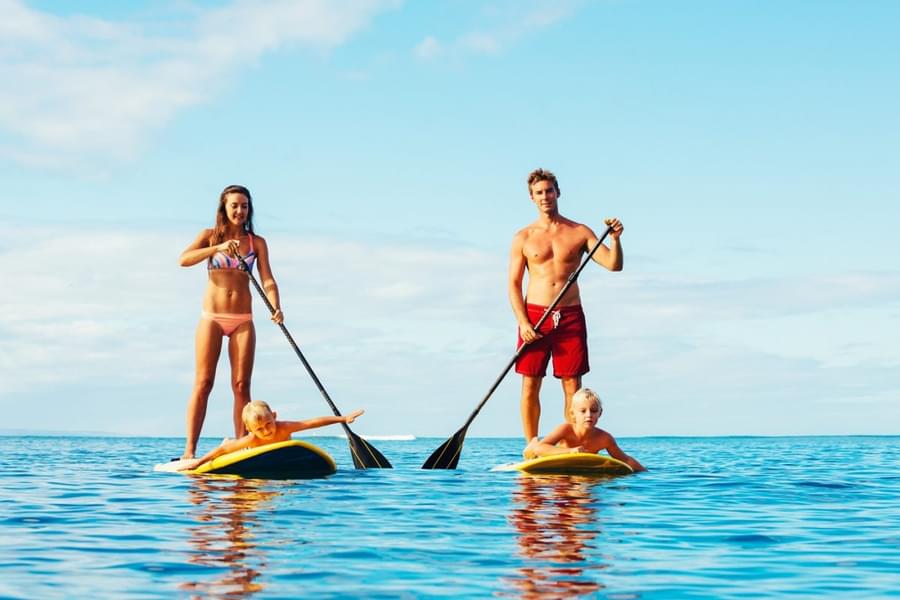  Enjoy thrilling paddle boarding with your loved ones