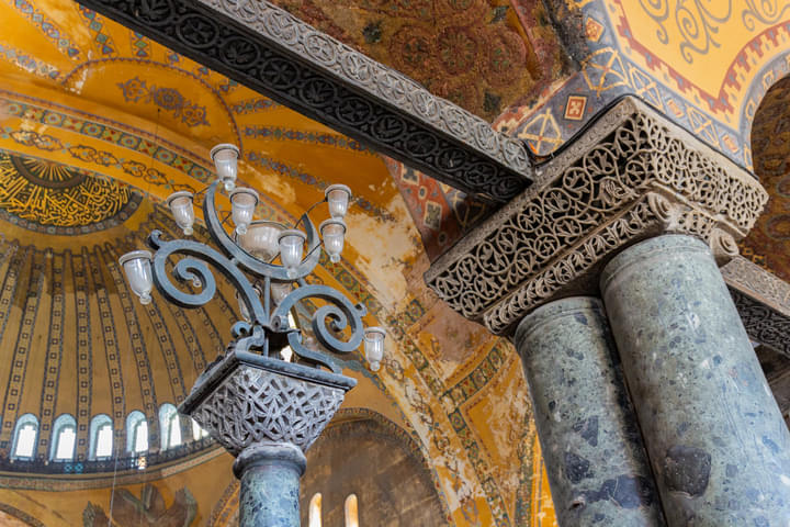 Plaster used to build in Hagia Sophia