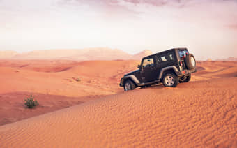 Riding down the Red Dunes in UAE