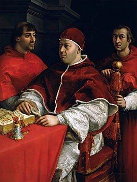 Portrait of Pope Leo X with Two Cardinals, Raphael