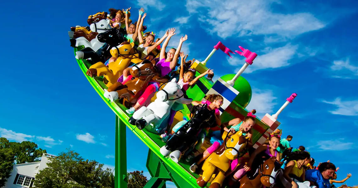 Hop on some exciting rides with your kids.