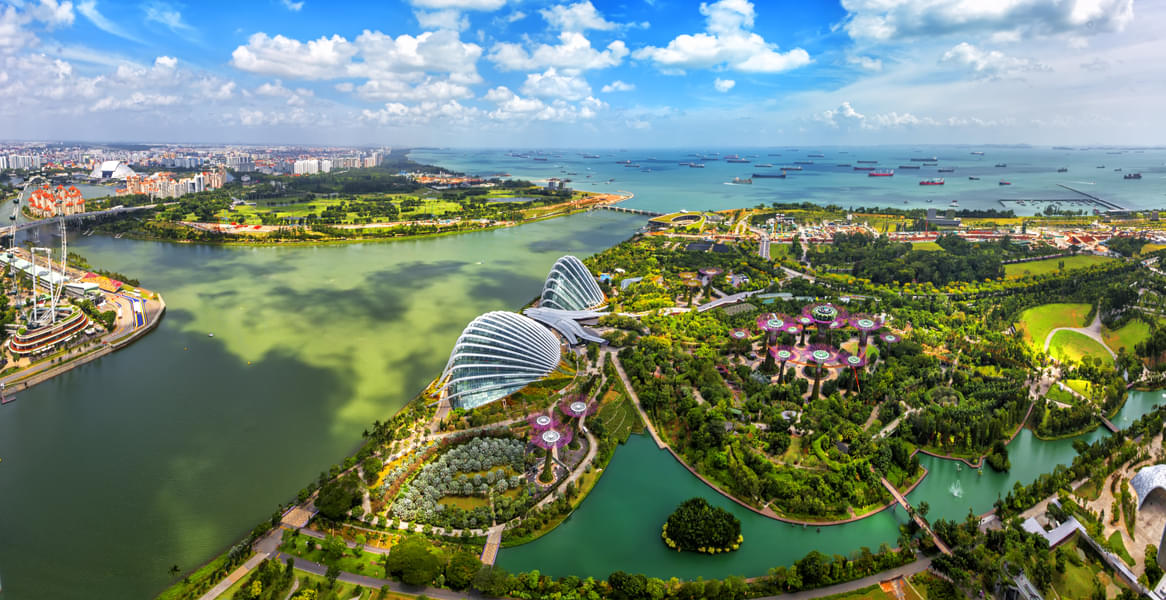 Aerial view of Gardens By The Bay, Singapore