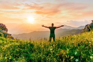 Stunning sunset view in Vagamon, Kerala