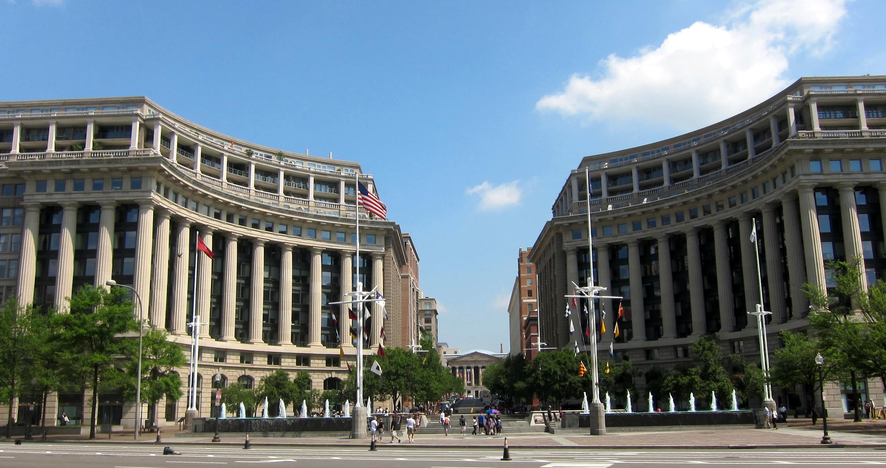 US Navy Memorial Plaza Overview