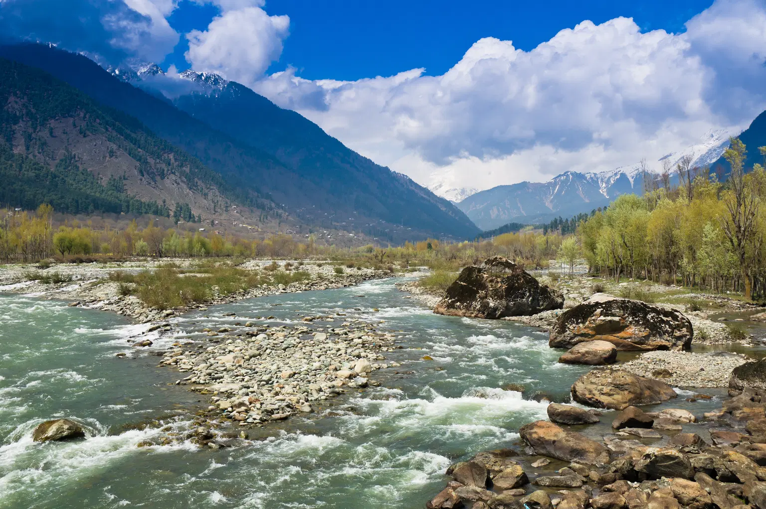 Raft along Lidder River
