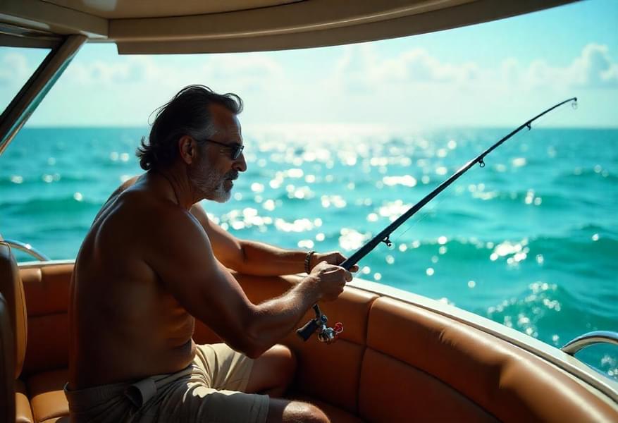 Fishing on a Yacht in Panjim Image