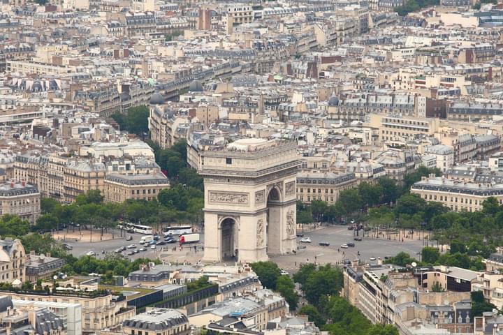 Arc De Triomphe view from Eiffel Tower