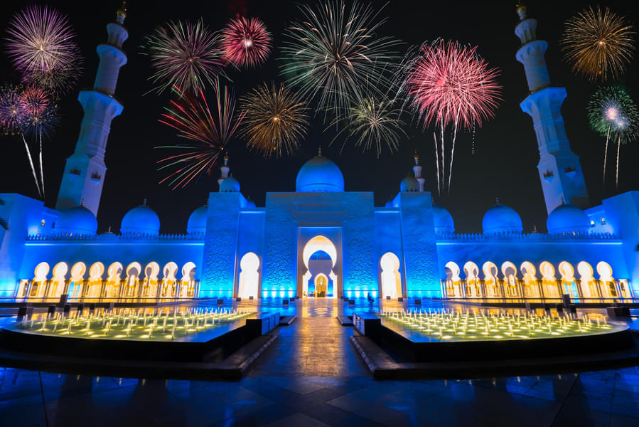 New Year fireworks display at Sheikh Zayed