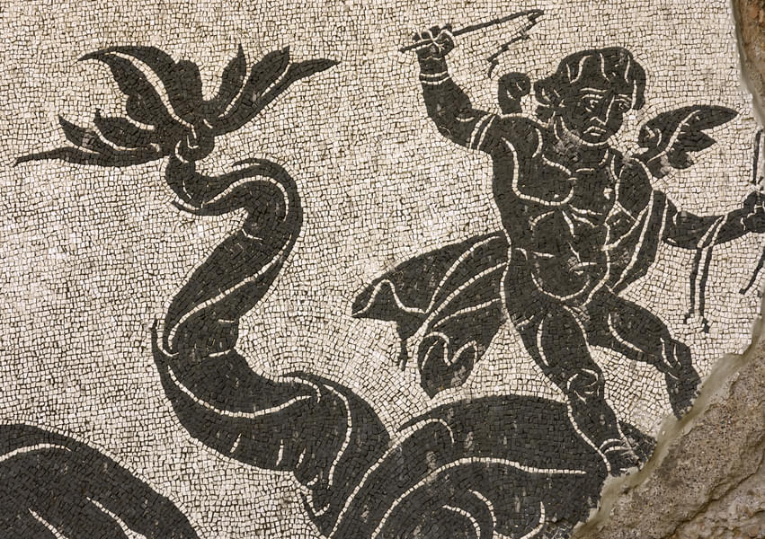 Enjoy the spectacular views of Athletes' Mosaics from the Baths of Caracalla 