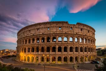 The Colosseum, the largest amphitheatre in the world