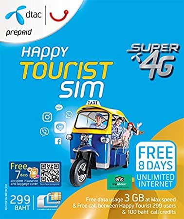 Bangkok DTAC 4G SIM Card Image