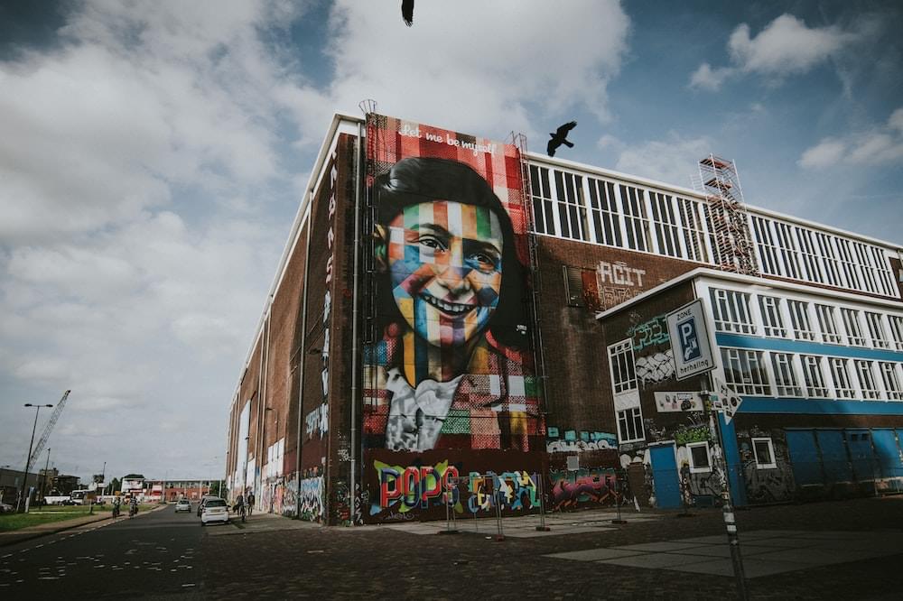 Anne Frank's mural by Eduardo Kobra