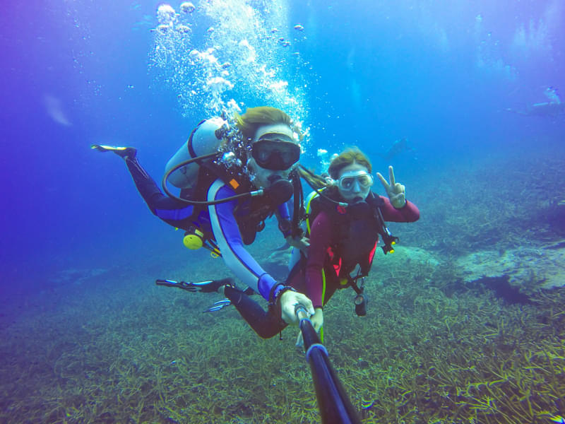 Try scuba diving with your buddies