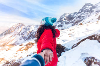 Couple enjoying in Sikkim