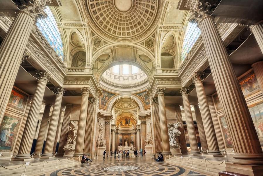 Interior of French Mausoleum Pantheon Paris