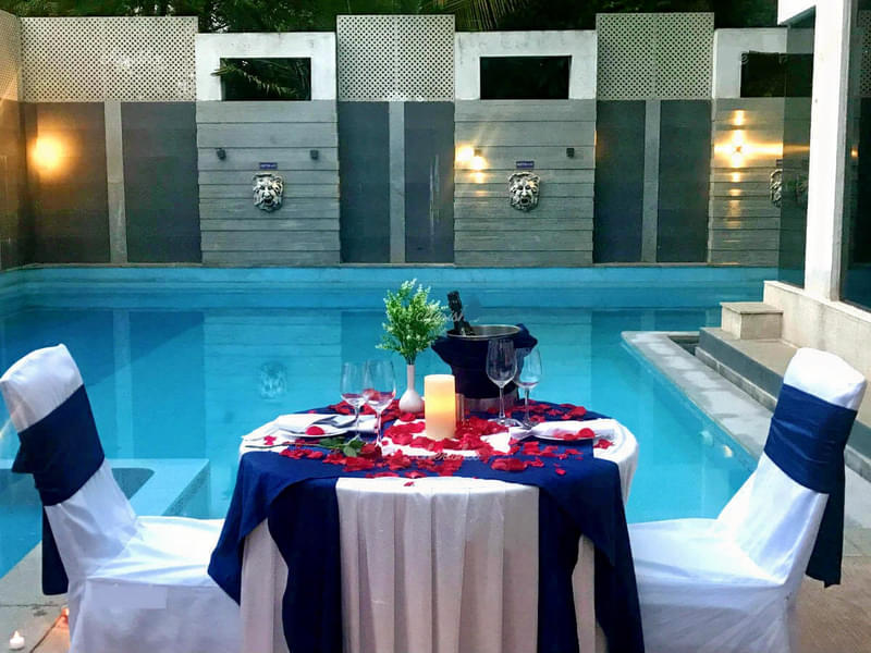Poolside Candle Light Dinner in Bangalore Image