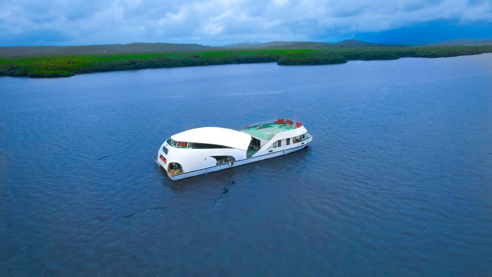 Aerial view of the river cruise