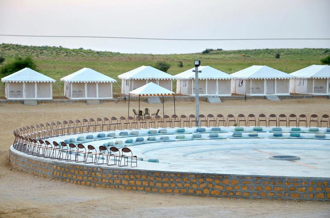 Front view of the campsite