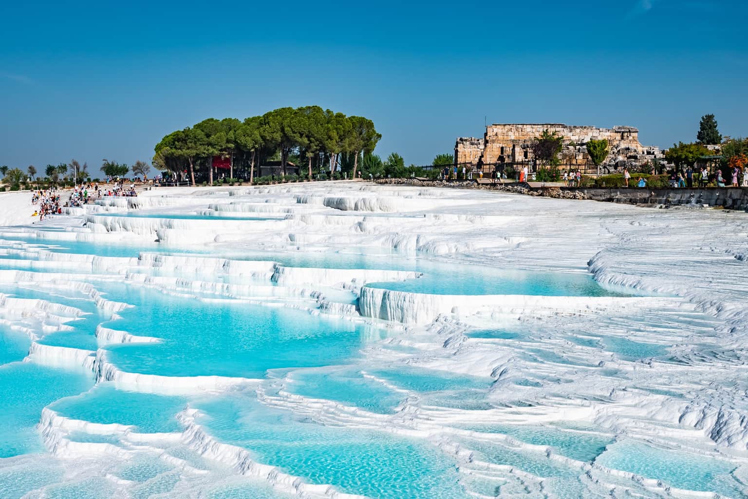 Dipping in Thermal Hot Springs in Pamukkale