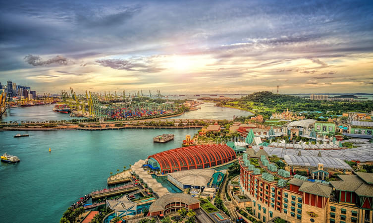 Aerial view of Sentosa Island