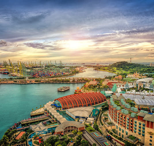 Aerial view of Sentosa Island