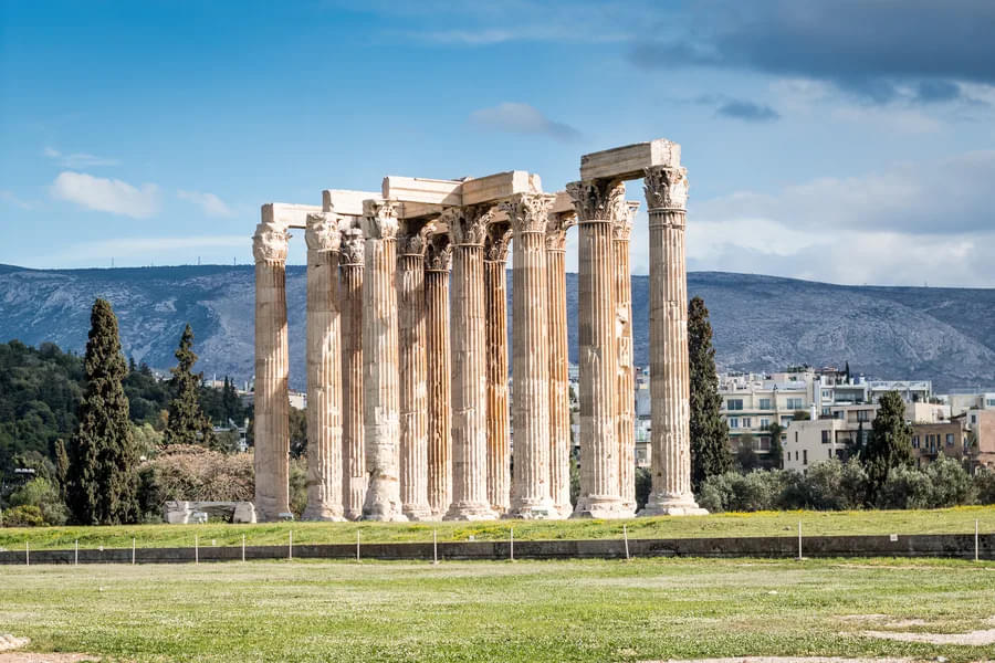 Admire the ruins of the Temple of Olympian Zeus and know about Greek mythology