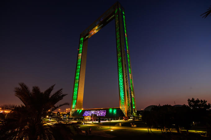 Dubai Frame at Night