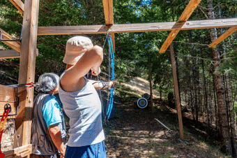 Take aim and hit the bullseye with 10 archery shots